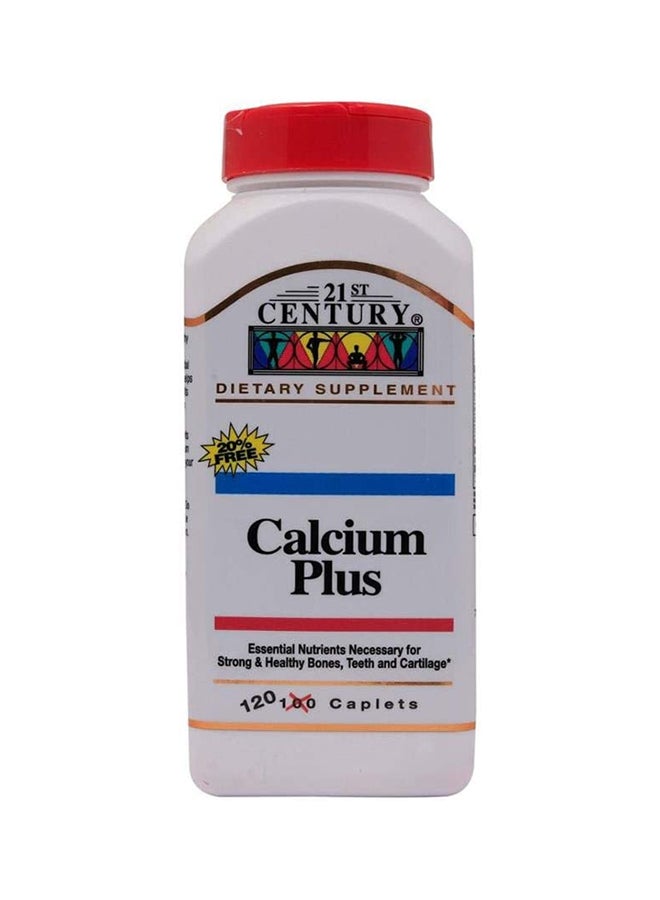 21st Century Calcium Plus Caplets, 120 Count - Image 1